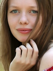 Skinny tall small breasted girl getting nude on the beach